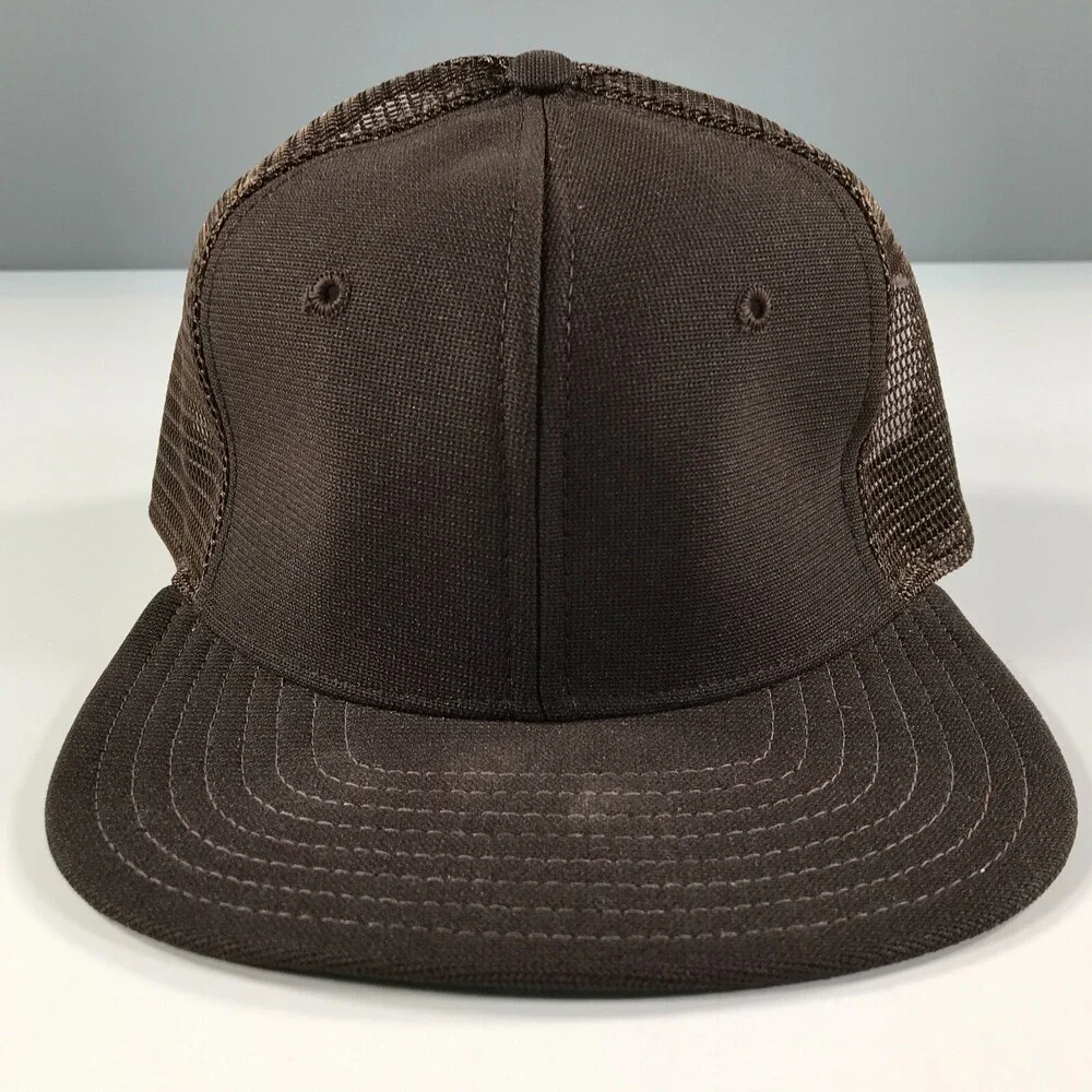 Vintage Brown Trucker Hat Boys Youth Size Mesh Back New Era Pro Model